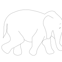 Шаблон слона для вырезания из бумаги распечатать, скачать