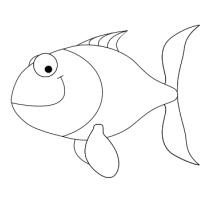 Рыба - шаблон для рисования