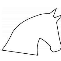 Шаблон голова коня