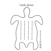 Черепаха - шаблон для плетения из бумаги