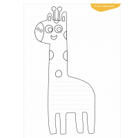 Жираф - Плетение из бумаги шаблон