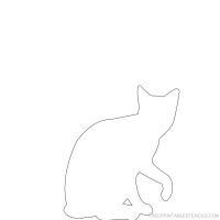 Шаблон кошки для интерьера