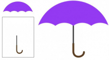 Трафареты и шаблоны зонтиков для вырезания