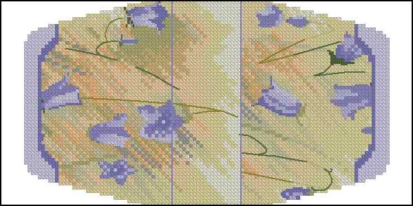 Схема вышивки крестом "Колокольчики Херитаж 2"