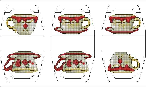 Схема вышивки крестом "Чай"