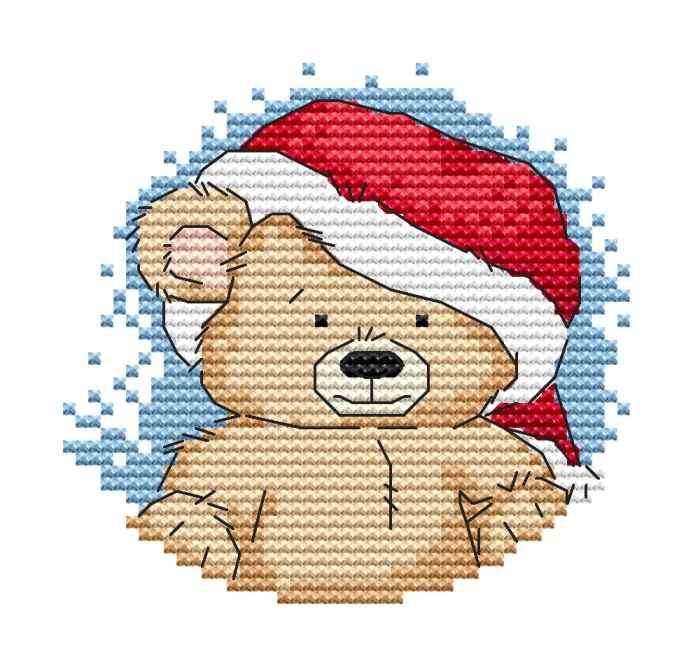 Схема вышивки крестом "Christmas Bear"