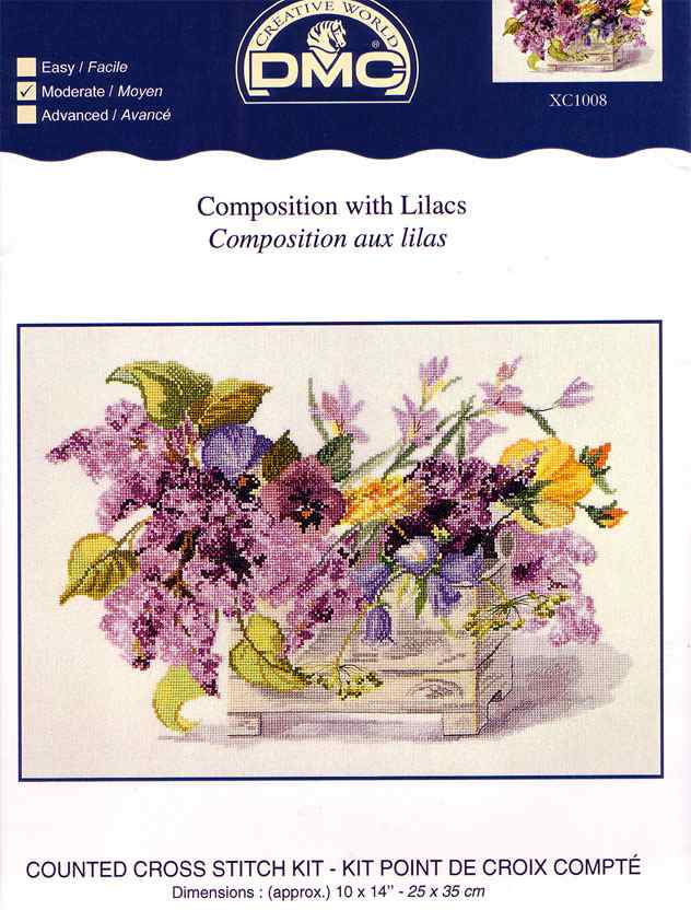 Схема вышивки "DMC XC11008 Composition wiyh lilacs"