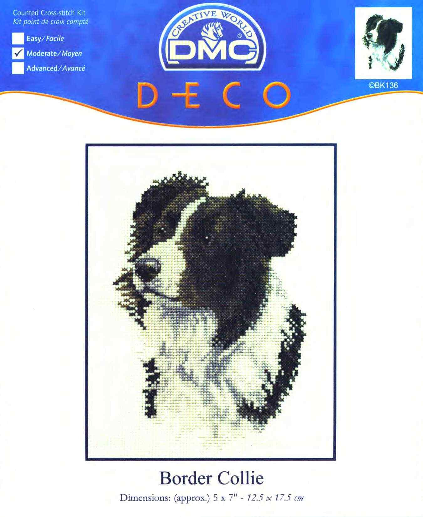 Схема вышивки "DMC BK136 Border Collie"