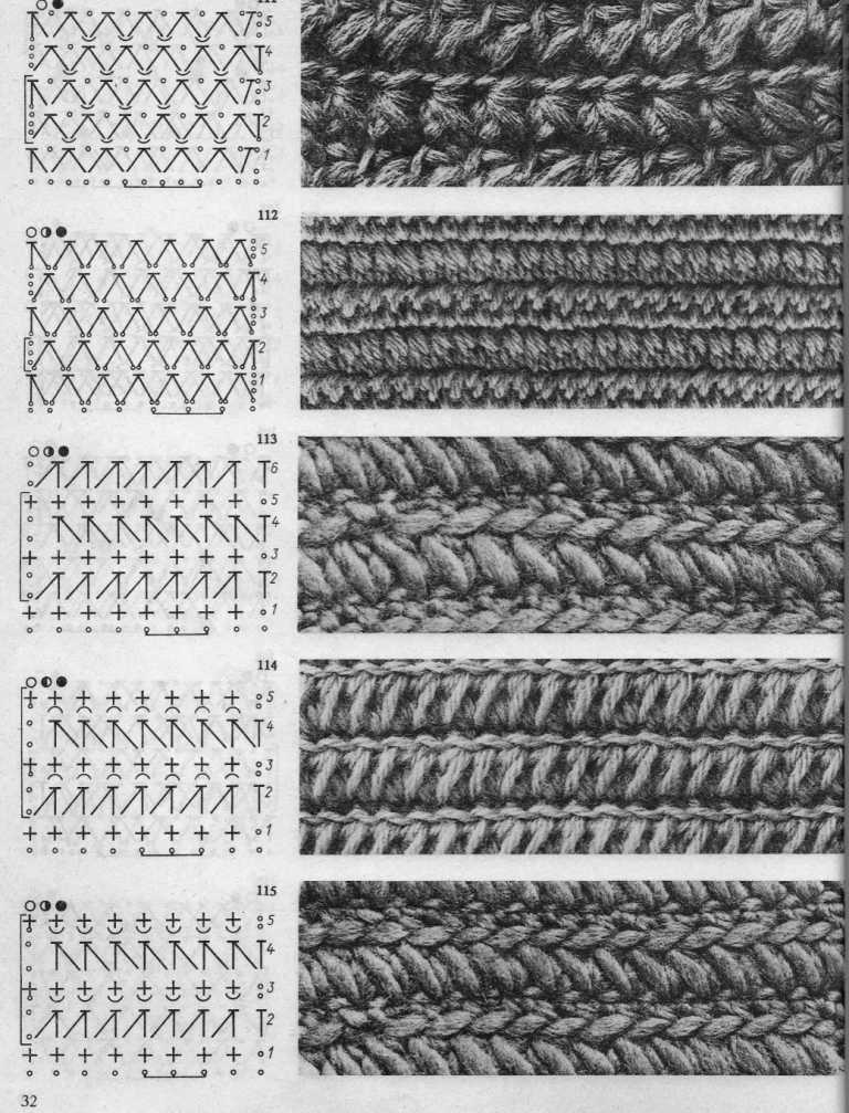 Плотный узор крючком № 033