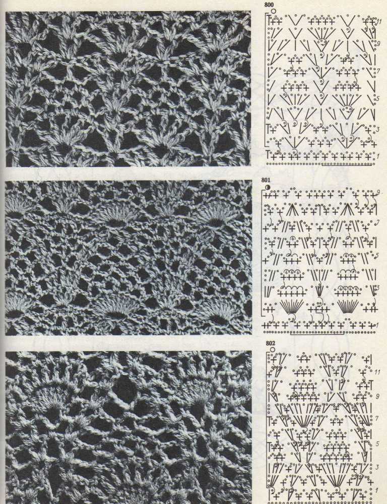 Ажурный узор крючком № 200