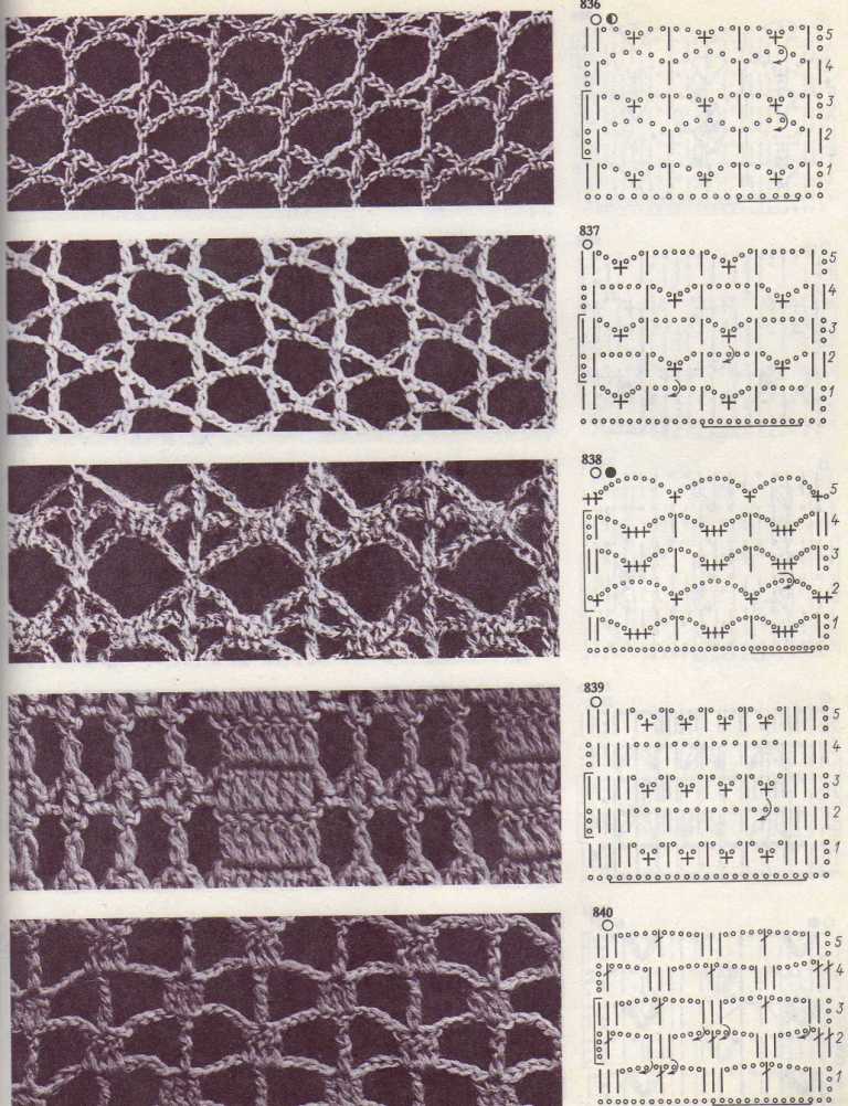 Филейная сетка - узор крючком номер 214