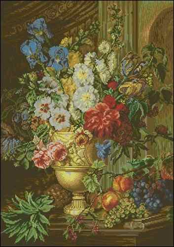 Схема вышивки крестом "Floral Still Life"