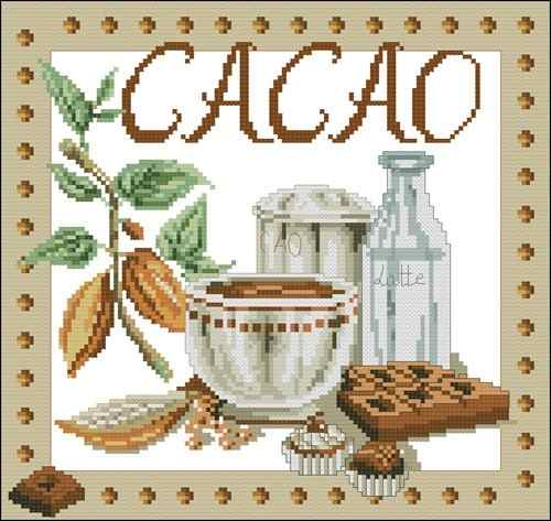 Схема вышивки крестом "Какао"