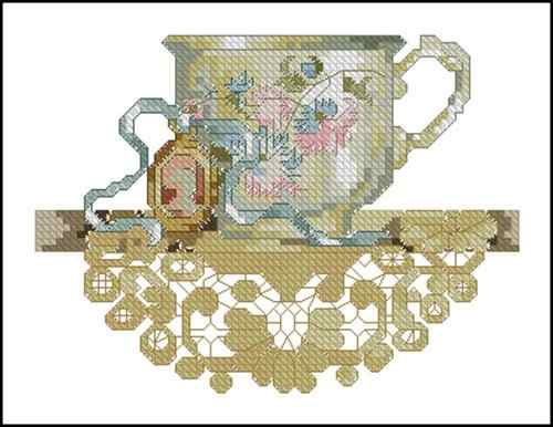 Схема вышивки крестом "Cup Heirloom"