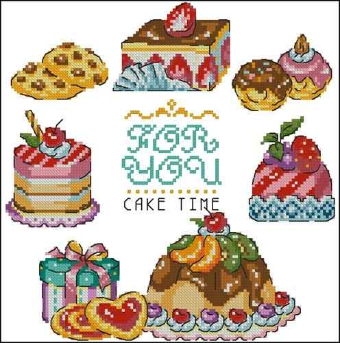 Схема вышивки крестом "Cake Time"