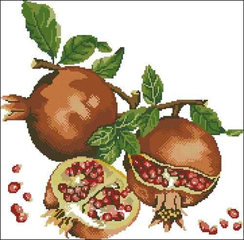 Схема вышивки крестом "Pomegranate Fruit"