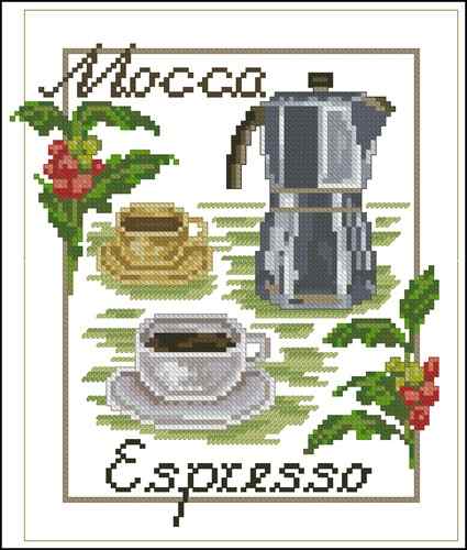 Схема вышивки крестом "Mocca — Espresso"