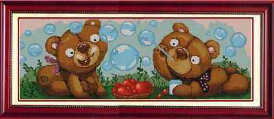 НИК 1217 "Игривые мишки" - схема для вышивания (Конёк)