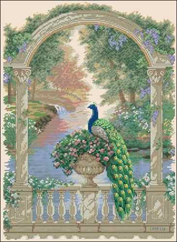 Схема вышивки крестом "Majestic Peacock"