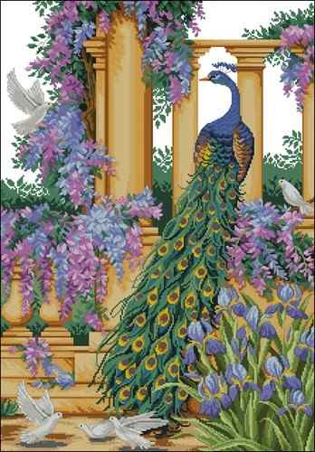 Схема вышивки крестом "Peacock Elegance"
