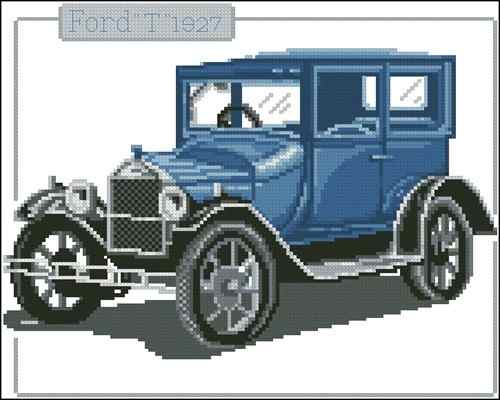 Схема вышивки крестом "Вышивка ретро автомобиль Ford"