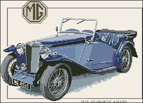 Схема вышивки крестом "CMG115 1936 Magnette (backstitch)"