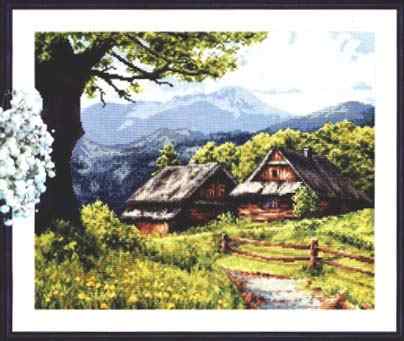 Схема вышивки крестом "Berghutten"