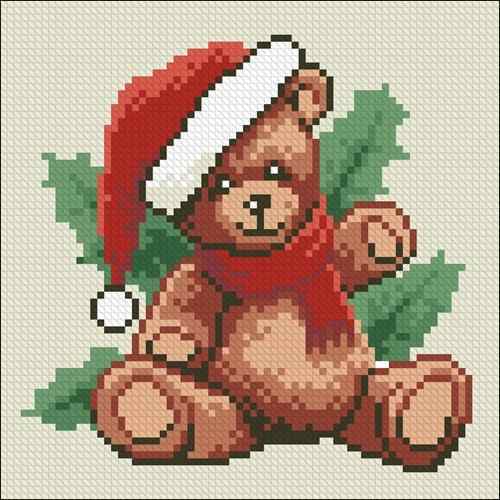 Схема вышивки крестом "Christmas Ted Pillow"