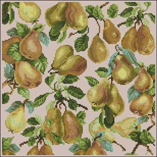 Схема вышивки крестом "Pears Pillow"