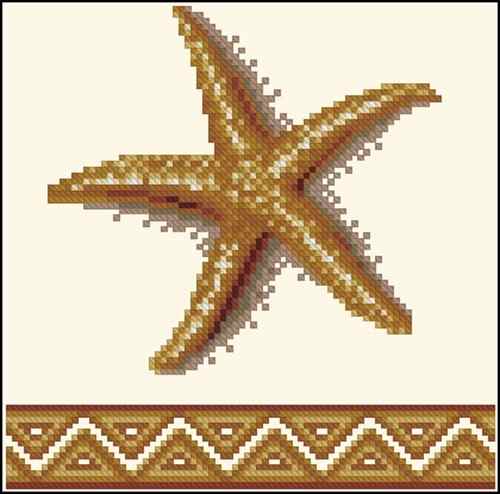 Схема вышивки крестом "Starfish"