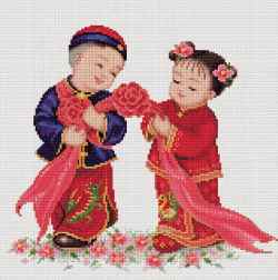 Схема вышивки "37-S Chinese happy marriage blessing"