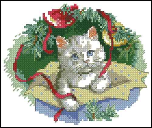 Схема вышивки крестом "Kitty Keepsake Ornaments 2"
