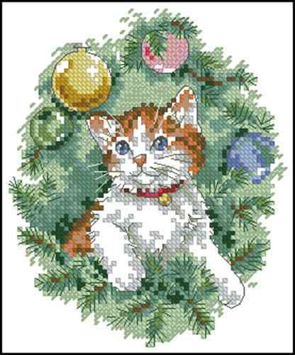 Схема вышивки крестом "Kitty Keepsake Ornaments 6"