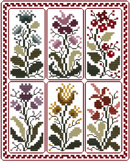 Схема вышивки крестом "Fiori D’Estate"