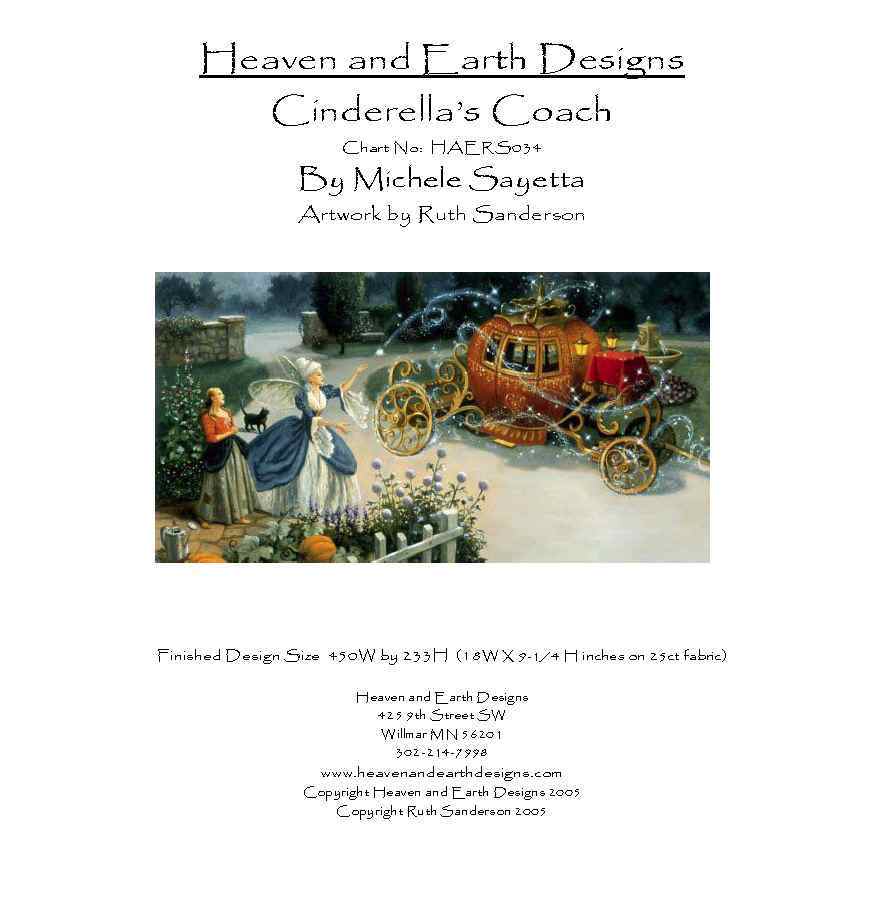 Схема вышивки "Cinderella's Coach Chart Pack"