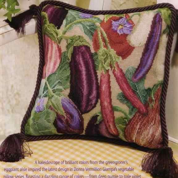 Схема вышивки "DVG Eggplants Pillow"