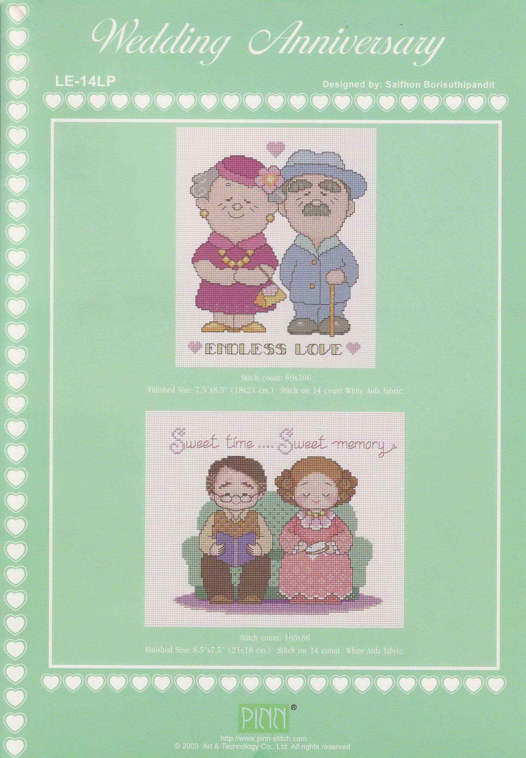 Схема вышивки "LE-14LP Wedding Anniversary Chart book"