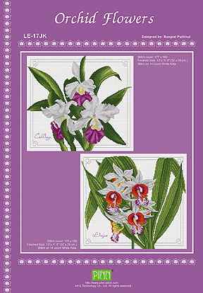 Схема вышивки "LE-17JK Orchid Flowers Chart Book"