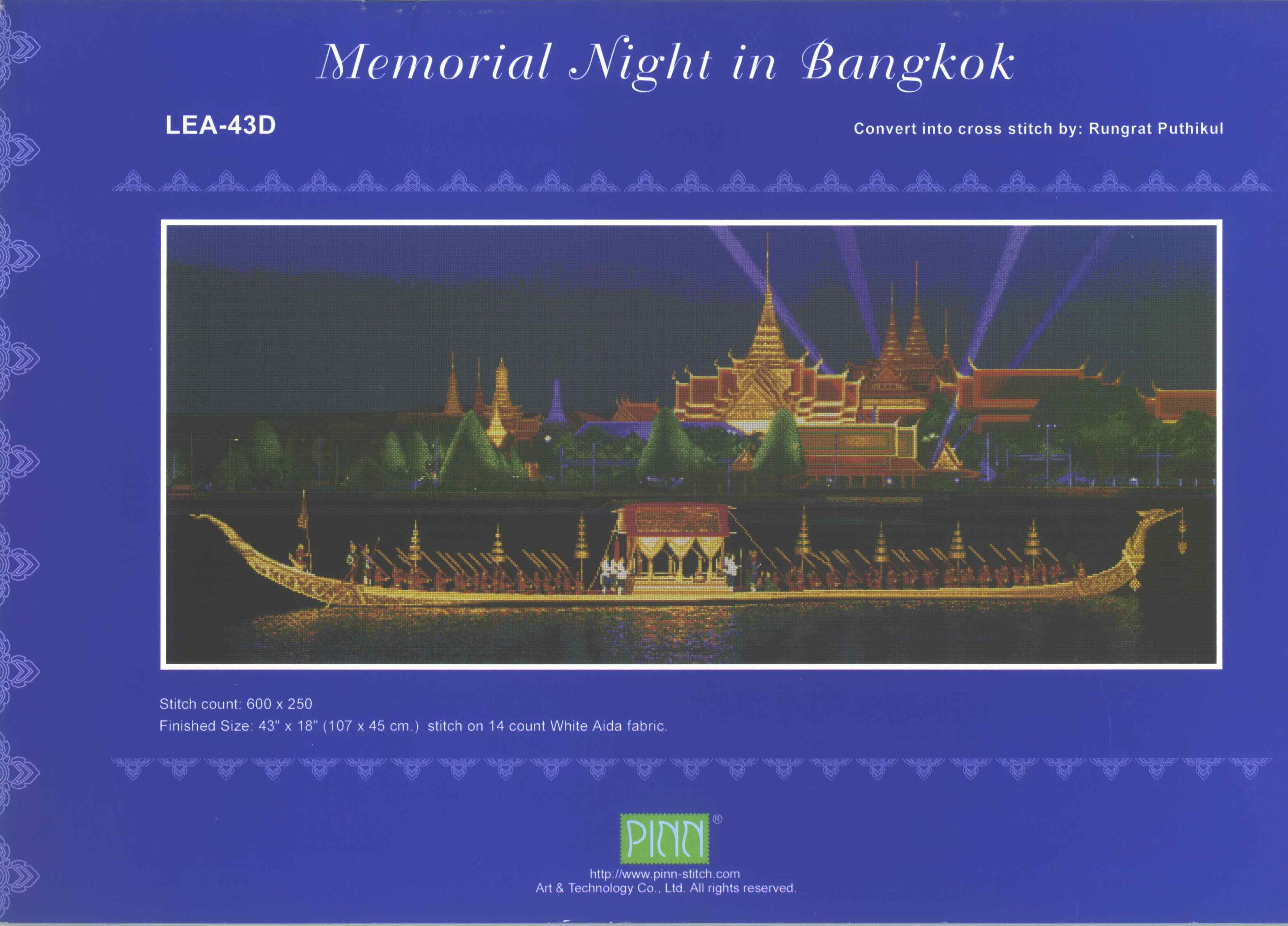 Схема вышивки "LEA-43D Memorial night in Bangkok Chart Book"