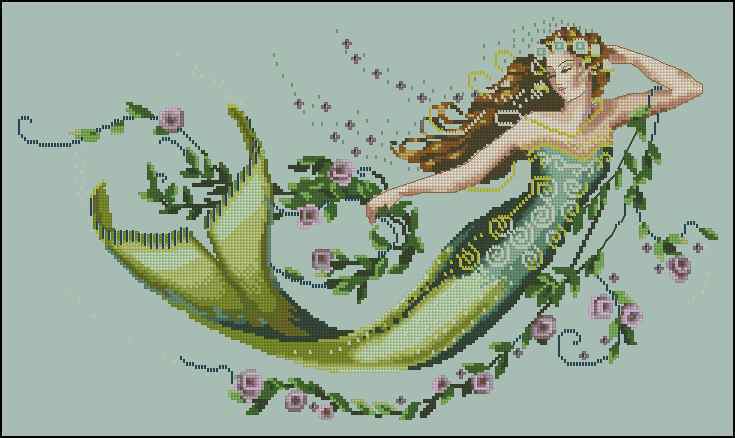 Схема вышивки "MD77 Emerald Mermaid"