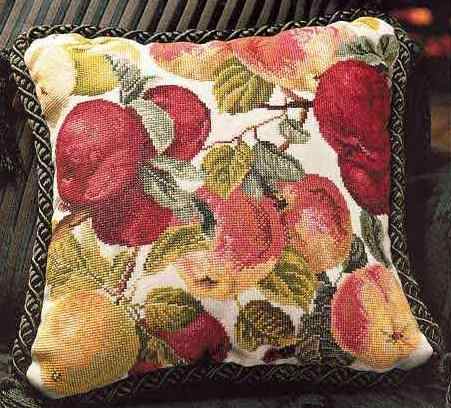 Схема вышивки "Orchard apples pillow"