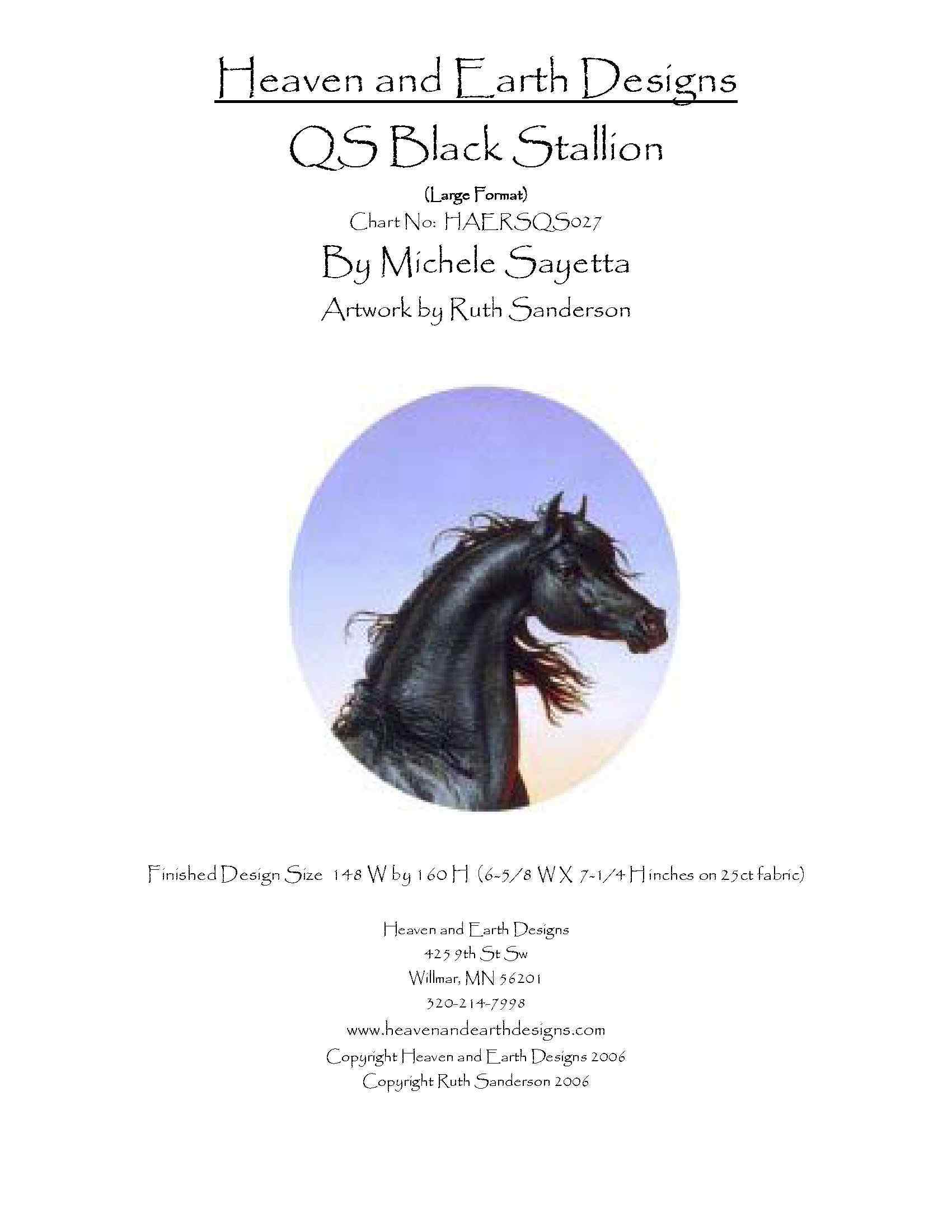 Схема вышивки "QS Black Stallion"