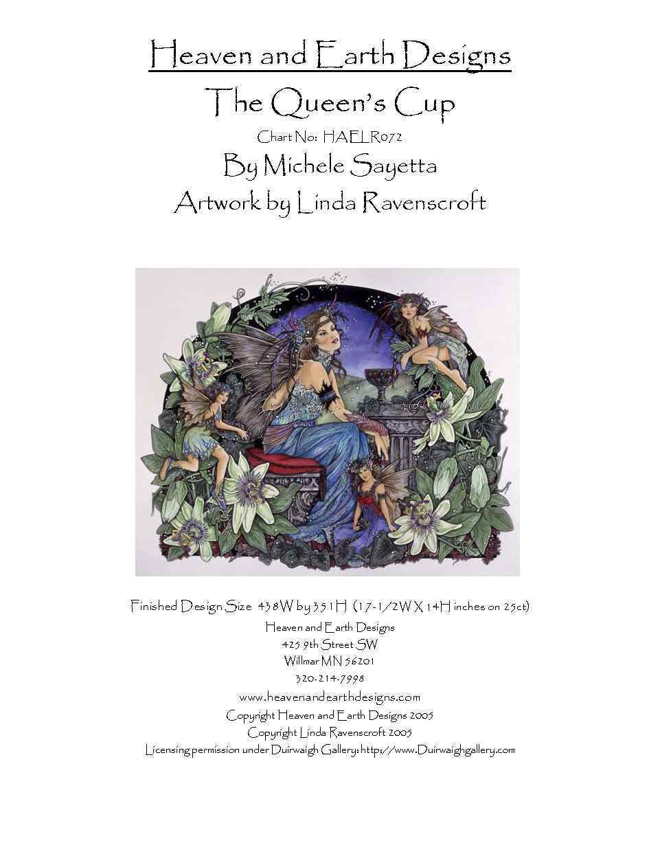 Схема вышивки "The Queens Cup"