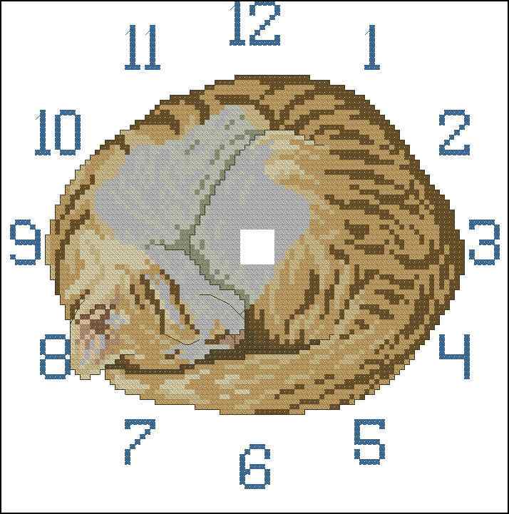 Схема вышивки "182 Jeanette Crews Designs Cat Clock"