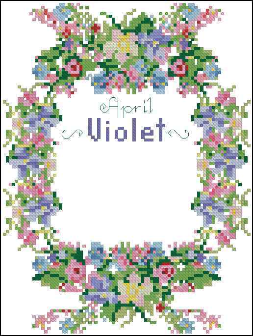 Схема вышивки крестом "April Violet"