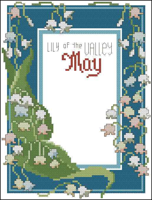 Схема вышивки крестом "A Year Of Flowers May"