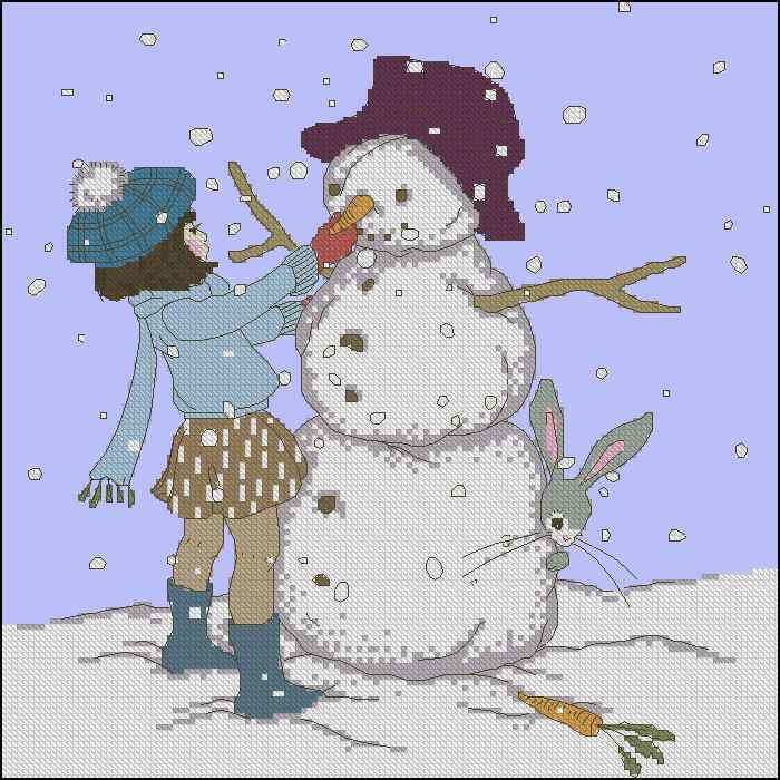 Схема вышивки крестом "Snow Buddies"