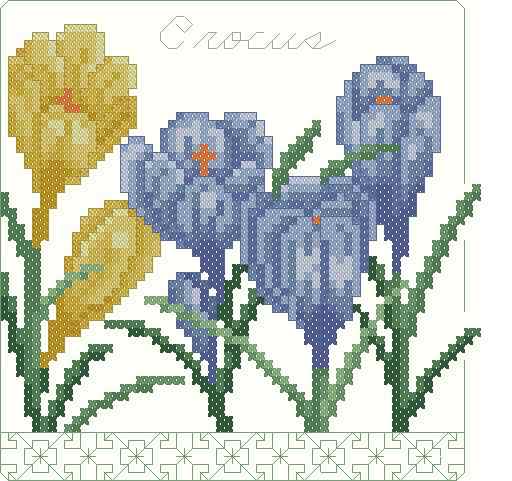 Схема вышивки крестом "Crocus"