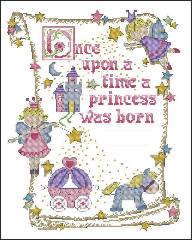 Схема вышивки крестом "Princess Birth"