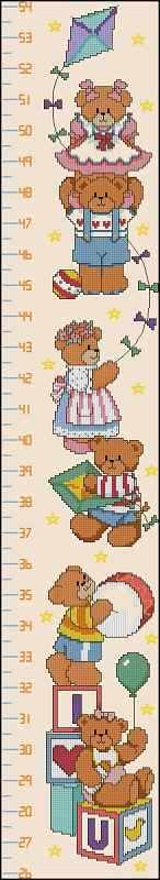 Схема вышивки крестом "Growth Chart"